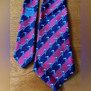 Vintage Hermès Paris Silk Tie – Toucan Birds Pattern – 7061 TA 56”